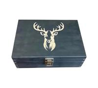Memory Keepsake Box, Wooden Hunting Case, Protective Storage with Lock, Outdoor Travel with Compact Design, Gift Organizer, 7.48x5.35x2.95 Inches Memorial Collection for Family Home Use