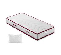 Memory Nature H20 cm, matelas avec 4 cm à mémoire de forme et tissu orthopédique résistant + 1 coussin, lit simple 80 x 190 cm