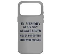 Memory of My Son Always Loved Never Forgotten Son Memorial Coque pour iPhone 17 Pro Max