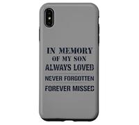 Memory of My Son Always Loved Never Forgotten Son Memorial Coque pour iPhone XS Max