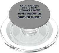 Memory of My Son Always Loved Never Forgotten Son Memorial PopSockets PopGrip pour MagSafe