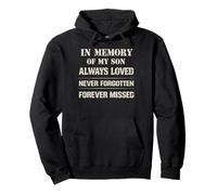 Memory of My Son Always Loved Never Forgotten Son Memorial Sweat à Capuche