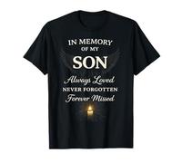 Memory of My Son Always Loved Never Forgotten Son Memorial T-Shirt