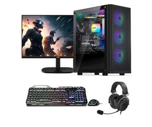 Memory PC Gamer Complet de Base Ryzen 3 3200G, 16 Go de mémoire vive DDR4, SSD M.2 de 1 000 Go, Windows 11 Pro 64 Bits + écran Gaming 24 Pouces 100 Hz + Clavier, Souris, Casque, Wi-FI