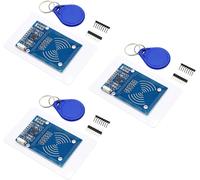 Memory PC RFID Kit for Arduino,RFID IC Card Sensor Module with Reader,Chip and Plug-in Board,13.56MHz,SPI Interface Compatible with Arduino (3 Pieces)