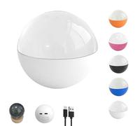 Memory Sphere Lamp, Crystal Ball Video Player,2.7in 3D Crystal Ball DIY Personalized Display Sphere,Support Mobile APP Upload,for Home Decor, Holiday & Birthday Gifts (White)