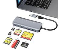 Memory Stick Pro Duo Lecteur de cartes 7 en 1 USB-C pour carte SD/TF/CF/MS/XD, lecteur de carte SD pour iPhone, tablette, ordinateur portable, Windows, Linux, Android, appareil photo, caméra de piste