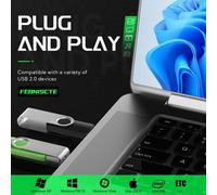 Memory Sticks 32GB USB 3.0 Flash Drive with 2 Packs-Multi-Color Portable Flash Drive,32GB Metal Swivel Flash Drive,Pen Drives Multipack,Swivel Data Storage