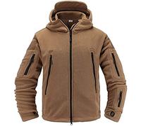 Memoryee Homme Veste Militaire Résistant au Vent Polaire Chaud avec Sweats à Capuche/Sand/XL