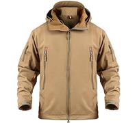 Memoryee Hommes Vestes Softshell Extérieures Doublure Polaire Camouflage Chauds Tactiques Imperméable Encapuchonné Manteau/rmy yellow(new)/3XL