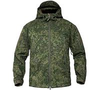 Memoryee Hommes Vestes Softshell Extérieures Doublure Polaire Camouflage Chauds Tactiques Imperméable Encapuchonné Manteau/Camouflage green(new)/3XL
