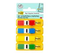 Mémos Post-It, « Sign and Date », couleurs assorties, 1,3 cm de large, 30 par distributeur 140 Flags Assorted Primary Colors