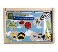 Memospel Dieren Hout, 20dlg.