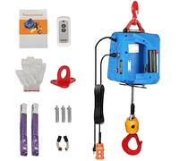 Memows Palan électrique 1500W, 3 en 1 Treuil électrique 500KG, Treuil de levage électrique Portable, 7.6m Palans élévateur électrique avec Télécommande sans fil pour garages, entrepôts, construction
