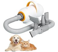 Memows Pulseur Chien Professionnel Souffleur Chien Pulseur pour Chien Poils Longs 2800W Sèche-Cheveux pour Chien Sechoir Chien Séchoir Sèche-Poils Toilettage Vitesse et Chaleur Réglable avec 4 Buses