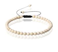 Memphis Bracelet n° 1 - 4 mm White Fossil