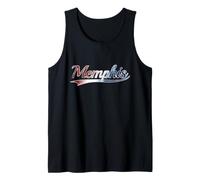 Memphis Patriotic Red White and Blue Distressed USA America Débardeur