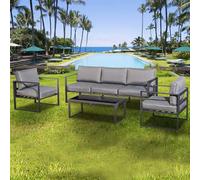 Concept Usine Salon de jardin Memphis – Aluminium – 5 personnes – Gris