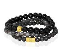 Memphis TRIO Ensemble de bracelets avec perles « The Wolf » - 19 cm