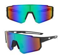MEMSJIUWEN Lunettes de vélo, lunettes de soleil pour hommes et femmes, protection uv400, lunettes de soleil pour moto, course à pied, ski, baseball, pêche, beach volley (D Couleur 1 PCS)