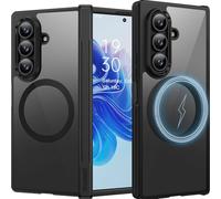 memumi Magnétique Coque pour Samsung Z Fold7,[Compatible avec Mag-Safe], Translucide Mat Housse Anti-Empreintes, Étui pour Galaxy Z Fold 7 5G -Noir