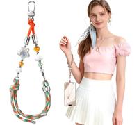 memumi Sangle de poignet pour téléphone avec perles - Court cordon universel,Bracelet de téléphone，lanyard multifonction pour smartphone, clés et sac