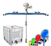 Memykoy Agitateur pneumatique IBC 1/2 CV, 3/4 CV, 1 CV, mélangeur pour cuve de 1 Tonne, mélangeur de Peinture, Turbine de 400 mm de diamètre, hélice Repliable, Outil de mélange de Peinture 1/2HP