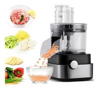 Memykoy Coupe-légumes et Fruits électrique 5 L, 5 en 1, 600 W, avec moules à dés de 6/8/10/13/15 mm