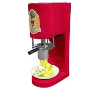 Memykoy Sorbetière Professionnelle, Presse à Glace Spaghetti 7,4-7,9 Gal/h avec 4 moules, idéale pour Les Restaurants et Les Glaciers. Red