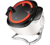 Memykoy Wok Multifonction 6 L entièrement Automatique, 2000 W, Cuisson Automatique du Riz Frit, démarrage Intelligent en Un clic, Trois Vitesses réglables, Rotation à 360°
