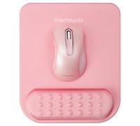 memzuoix Tapis de Souris Ergonomique avec Support pour Poignet, Mousse à Mémoire Premium pour Soulagement de la Douleur, Base Antidérapante en PU pour Un Contrôle Stable et Fluide - Rose