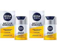 Men Active Energy Crème Visage Énergisante (1 X 50 Ml), Crème Hydratante Non Grasse Pour Homme, Soin Visage Enrichi En Vitamin+ Complex & Coenzyme Q10 (Lot De 2)[Z2154]