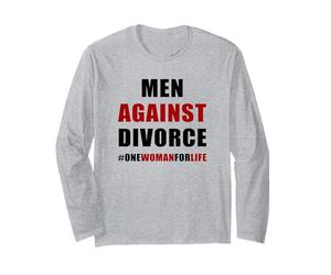 Men Against Divorce - Conservative Men's Pro-Marriage Quote Manche Longue