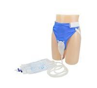 (Men Blue)1000ml & 2000ml Wearable Urine Bag with Catheter - Medical Grade Collection System for Bedridden Patients - Leak Proof Design
