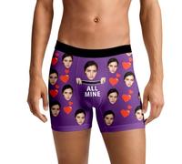 Men Boxers Cotton, sous-vêtements personnalisés pour Couples - Idée Cadeau Intime et Romantique pour célébrer Votre Amour Lors d'occasions spéciales