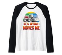 Men Boys Kids Funny PC Gamer Vintage WASD It's What Moves Me Manche Raglan