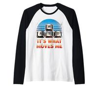 Men Boys Kids Funny PC Gamer Vintage WASD It's What Moves Me Manche Raglan