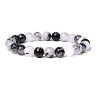 Men Bracelets Natural Energy Tiger Eye Polished 8 mm Lapis Lazuli Beads Bangle Elastic Women