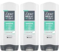 Men+Care Lot De 3 Gels Douche 3 En 1 Pour Le Corps, Le Visage Et Les Cheveux Pour Homme, Nourrissant 24 Heures Avec Un Parfum Propre Et Calme De Menthe Fraîche Et De Cèdre 400 Ml