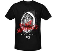Men Casual Shirt Fashion Shirt Nate Diaz I'm Not Surprised T-Shirt Black XL Unisex 100% Cotton Short-Sleeve T-Shirts Black M