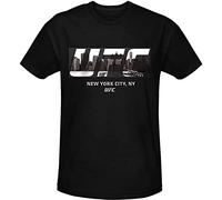 Men Casual Shirt Fashion Shirt UFC T-Shirt Black Short Sleeve T-Shirt Black XL
