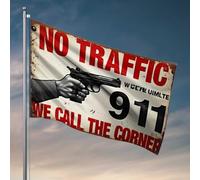 Men Cave Decor 911 : When Traffic Laws Don'T Apply, We Call The Shots Flag Man Cave Rules Décoration de chambre rétro (60 x 90 cm)