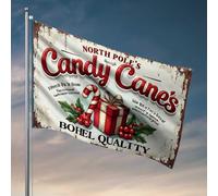 Men Cave Decor North Pole Candy Canes : Sweet Holiday Treats From Bohel Drapeau de qualité pour chambre à coucher Décoration pour chambre à coucher (152 x 244 cm)