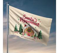 Men Cave Decor Santa'S Peppermint : A Sweet Christmas Treat Flag Man Cave Rules Retro Room Decor (152 x 244 cm)