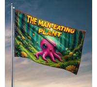 Men Cave Decor The Man-Eating Plant : A Cute Forest Adventure Flag College Dorm Room Decor Patio Decor (152 x 244 cm)