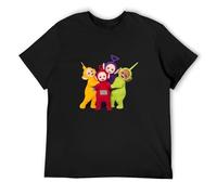 Men Clothing Teletubbies Tvbaby T-Shirt Telebaby Fashion Short Sleeve Black XL