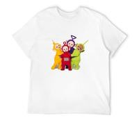 Men Clothing Teletubbies Tvbaby T-Shirt Telebaby Fashion Short Sleeve White M