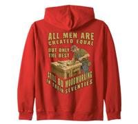 Men Created Equal Woodworking Dad Seventies 70th Birthday Sweat à Capuche
