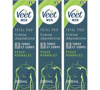 Men - Crème Dépilatoire Homme - Peaux Normales - 200 Ml - Lot De 3(Q502)
