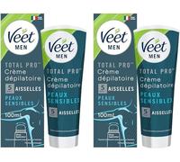 Men - Crèmes Dépilatoires 100ml Avec Dôme Applicateur - Peaux Sensibles, Lot De 2[Z1201]